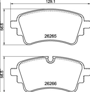 Тормозные колодки задние  A4'16-, A5'17-, RS4,5'18- ORG VAG