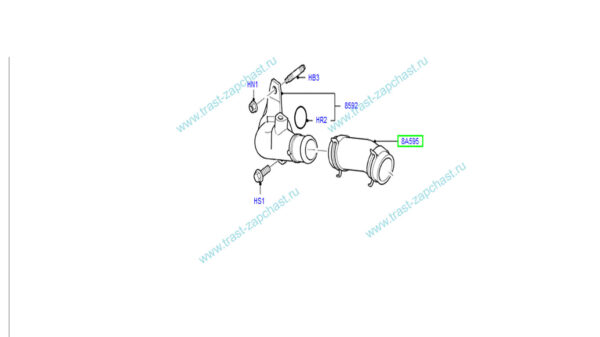 Шланг от передней крышки 7C16-8B555-AA