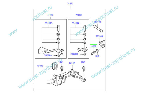 Штифт кулисы КПП 4C1R-7F031-AA