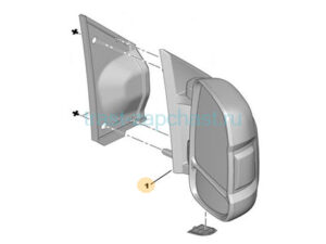 Зеркало с подогревом Peugeot Fiat 250 пассажирская  сторона ,электрическое,короткая  ножка