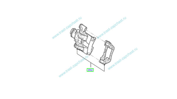 Суппорт задний 140-155 л.с левый Двухскатка TR > 06-12 ( 8C1V-2K328-BB )  SMP