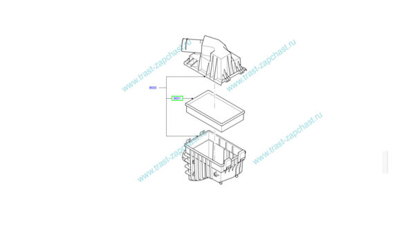 Фильтр воздушный RWD TR > 06  BK31-9601-BA  1C159601AF  ATY (с префильтром)