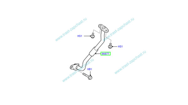 Трубка слива масла турбины 115-140 8C1Q 6K677AA