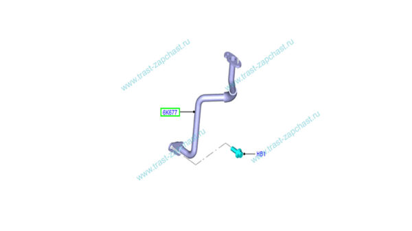 Трубка слива масла турбины 155 BK3Q 6K677 AC