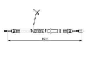 Трос ручника левый 115 л.с 6C112A809DC/1734695 ATY