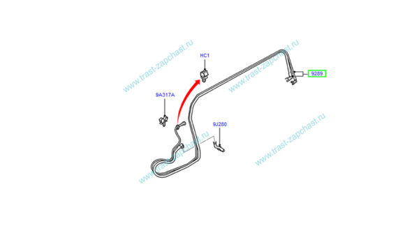 Трубка топливная от фильтра к ТНВД 2.4