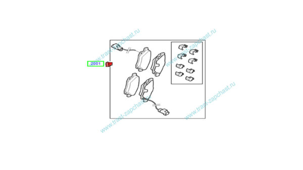 Тормозные колодки передние TR > 06 -12 115-140-155 л.с.9C11-2K021-BA BESER (направляющие+датчики)