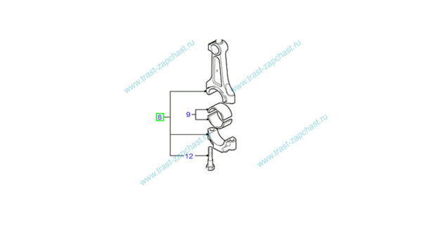 Шатун Ford 155 2,2 Peugeot Boxer3-Fiat Ducato3 ( под низкий  поршень70 мм ) BMY Tyrkey