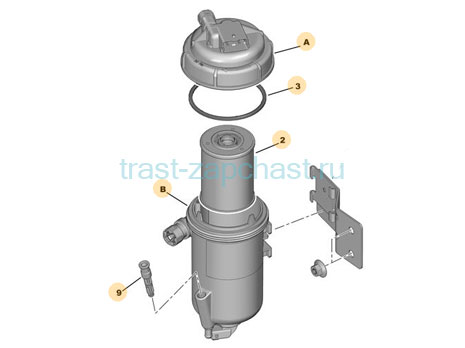 Корпус топливного фильтра Ducato(250) PSA Boxer 3,Jumper 3 06->2.2 PUMA