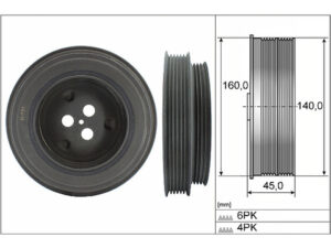 Шкив коленвала БЕЗ демпферный TR > 06 FWD PSA PUMA 2,2 BK2Q-6B319-BA  BU3Q-6B319-AA INA