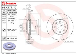 Диск тормозной передний Solaris IV Rio III BREMBO