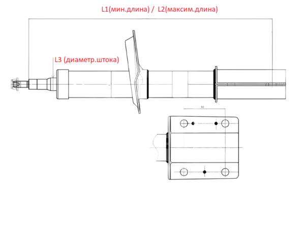 Амортизатор передний Ducato,Boxer 250-290 (d штока - 28мм .МАКС.нагр.) 5208L5  MAGNETI MARELLI