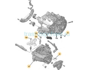 Корпус МКПП Пежо  6 ступ 2.2 (средняя часть) колокол Пежо боксер (с новой КПП )