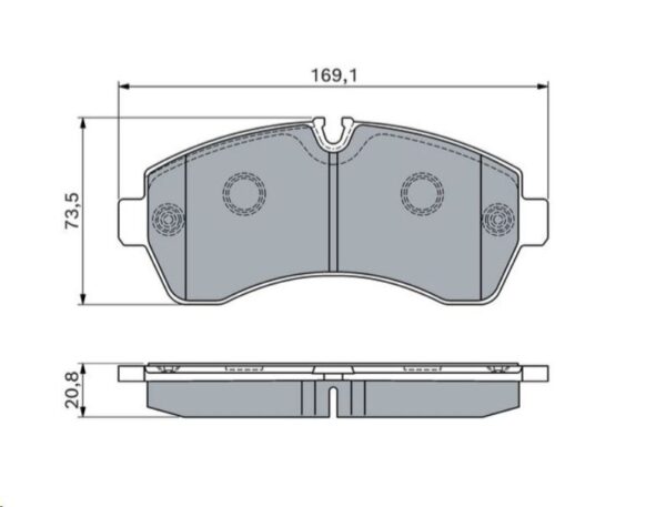 Тормозные колодки передние MB Sprinter >06, VW Crafter >06 BOSCH EUROPE