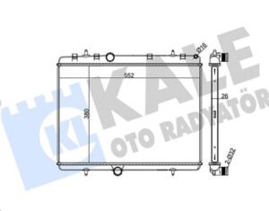 Радиатор CITROEN BERLINGO 1.6D (08-)//C4 /C5 1.8/2.0 (04-)//PEUGEOT 407 1.8/2.0/2.