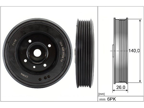 Шкив коленвала VAG Audi,Skoda,Volkswagen