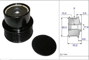 Шкив генератора VOLVO S60 II, S80 II, XC60, XC70 II, XC90 / LAND ROVER Freelander II