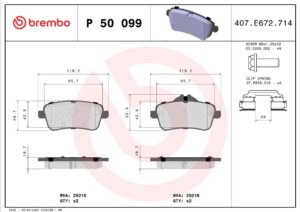 Тормозные колодки передние MERCEDES GL X166/ML W166  BREMBO EUROPE