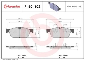 Тормозные колодки передние MERCEDES GL X166/ML W166  BREMBO EUROPE