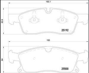 Тормозные колодки передние MB X166/W166/C292 BREMBO EUROPE