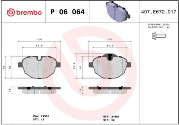 Тормозные колодки задние BMW 5 F10/F11/X3 F25/Z4 E89 2.0-3.0 10-