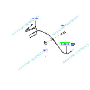 Трос ручника правый TR > 06 140-155 л.с.1370 mm ( Двухскат ) 8C1V2A635DC/1698762/1552043 ATY Tyrkey