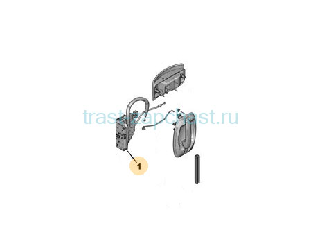 Замок задней двери Peugeot Boxer,Fiat Ducato (Центральный,250-290 кузов) 1633561880/871994 ORG FIAT - Миниатюра товара 2