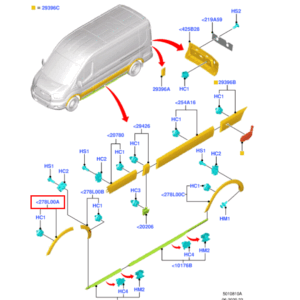 Молдинг передней левой колесной арки (передний) TR-19 BK31-V278L01-BH5YZ9