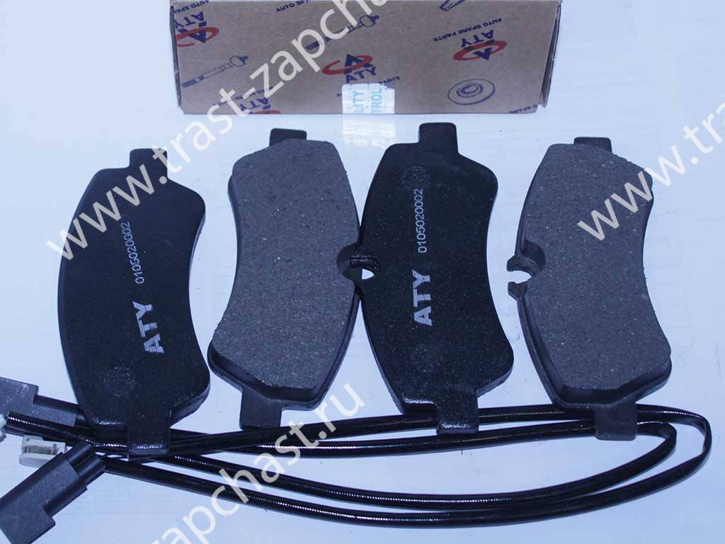 Тормозные колодки задние TR > 14 г.+ Custom>12 (датчик износа длинн. провод) ATY - Миниатюра товара 1