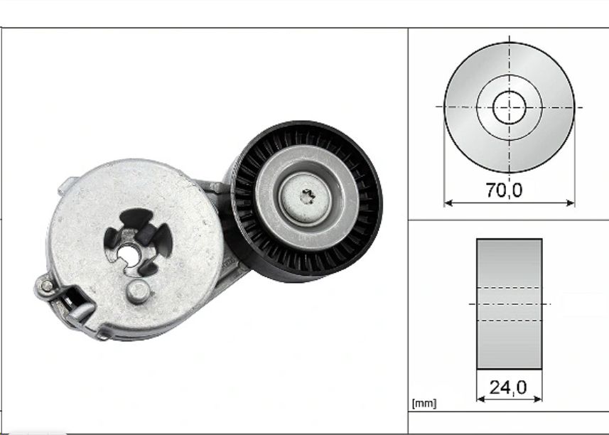 Ролик генератора VAG Audi,Seat,Skoda,Volkswagen (натяжной) 2.0 TFSI/TSI (c 2010-2015) INA EUROPE - Миниатюра товара 1
