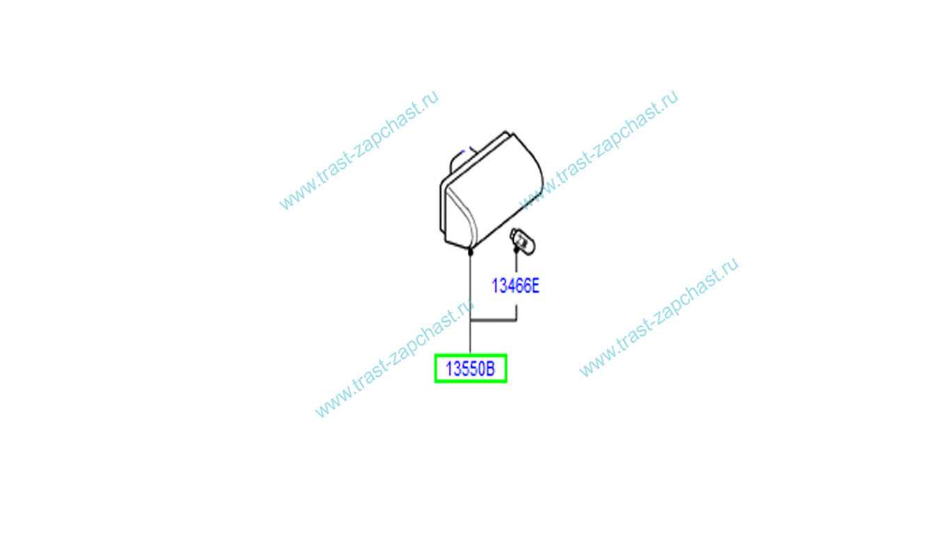 Фонарь номерного знака TR > 06 86VB13550AK/1732840 OTOCAH - Миниатюра товара 2