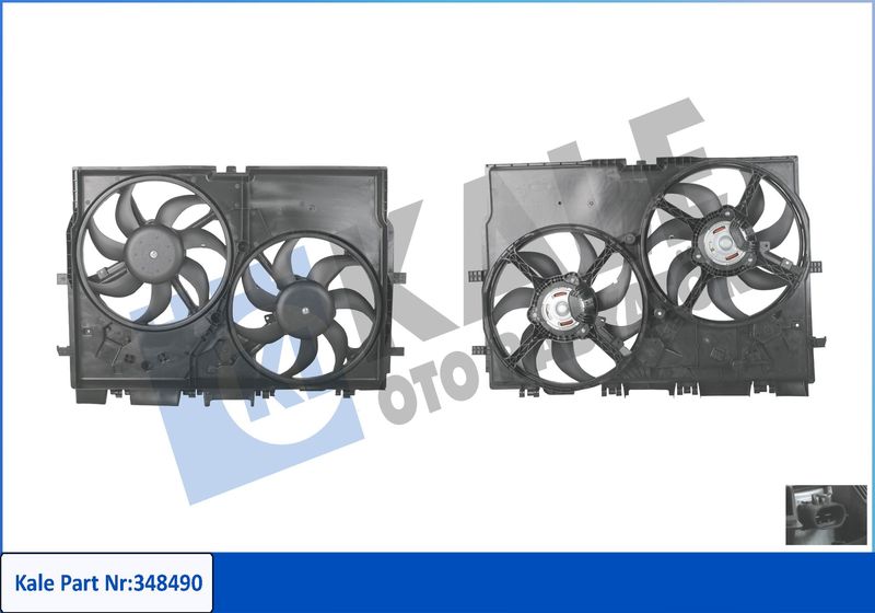 Вентиляторы радиатора в сборе Peugeot Fiat 244 KALE 200 W12 V 1358009080/ 1342689080 KALE - Миниатюра товара 1