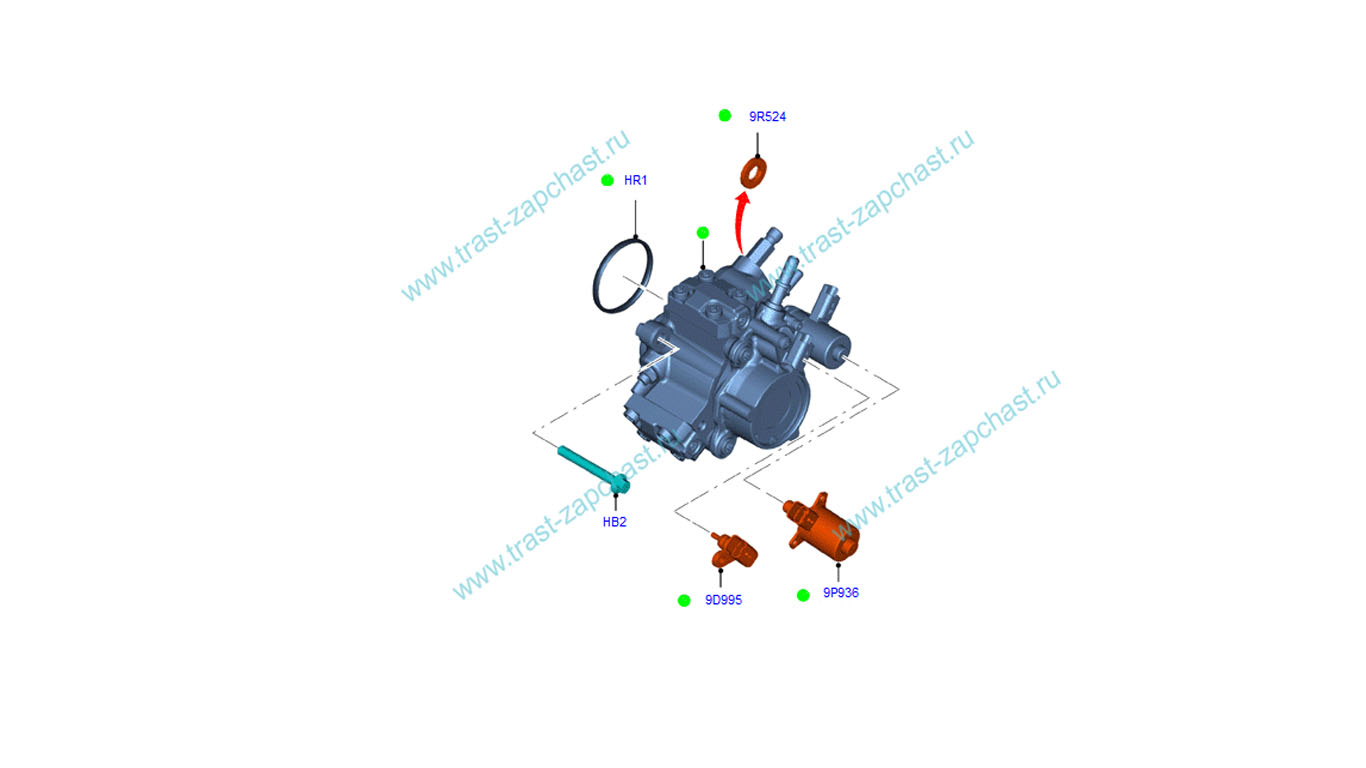 ТНВД 2.2 Евро-5 FWD Ford PSA BK2Q9B395CB/1841726/9812122980/2464828/9678171880 PSA - Миниатюра товара 2