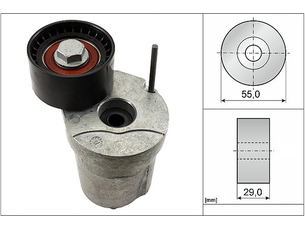 Ролик генератора BMW 2,0 — 3,0 D 1,3,5,7  (E81,87,90,91,F07,F11,F01-F04) 04-> (НАТЯЖНОЙ) INA EUROPE - Миниатюра товара 1