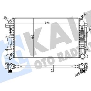 Радиатор охлаждения (ДВС) основной Volkswagen Crafter 2.0-2.5 (c 2006-2016г) KALE