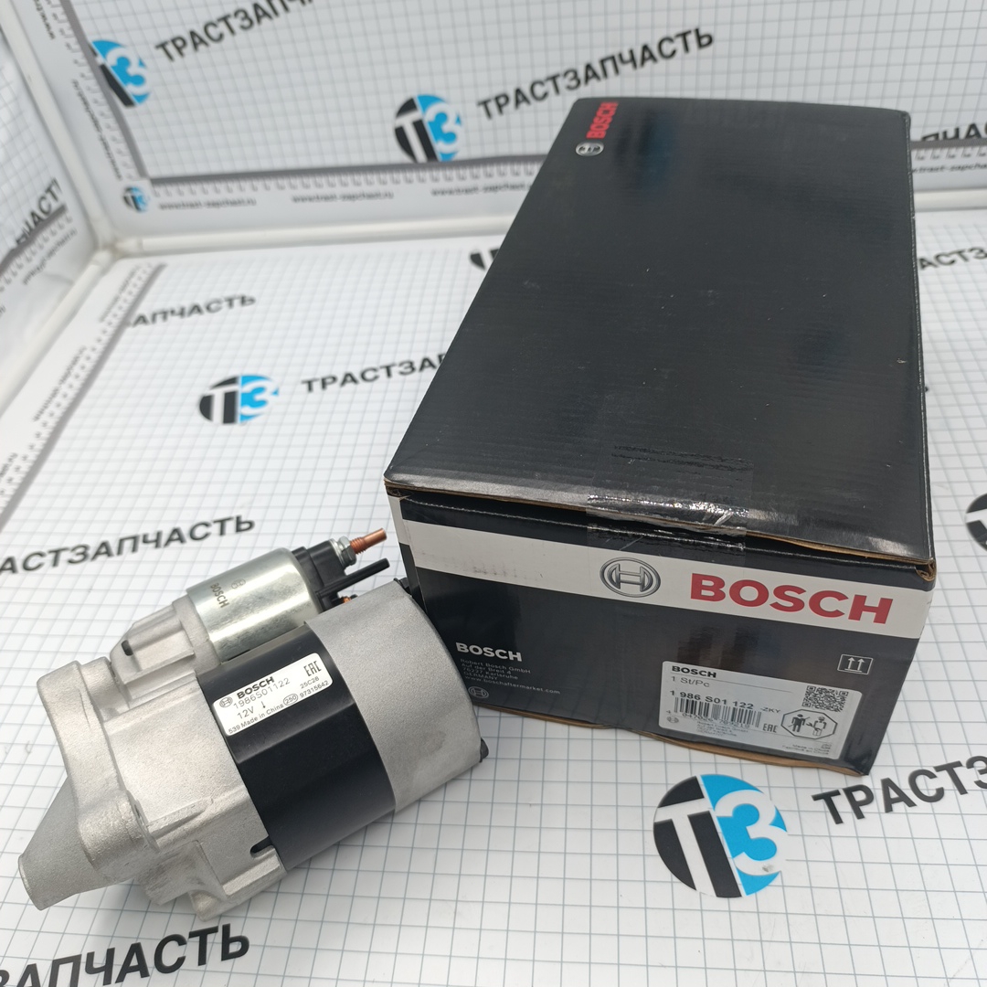 Стартер Renault Logan,Sandero,Megane,Lada Ларгус (двигатель K4M,K7M,K7J 1.4-1.6 16V)  BOSCH EUROPE - Миниатюра товара 1