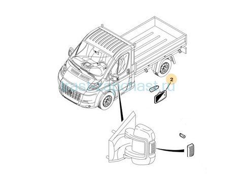 Фонарь габаритный боковой PSA Fiat 6303A1/71749250 PSA - Миниатюра товара 2