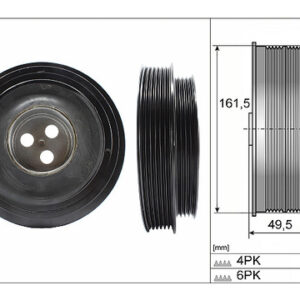Шкив коленвала демпферный TR > 06 FWD 2,2 6C1Q6B319CC/BK2Q6B319BA/9806722380/1731716 INA