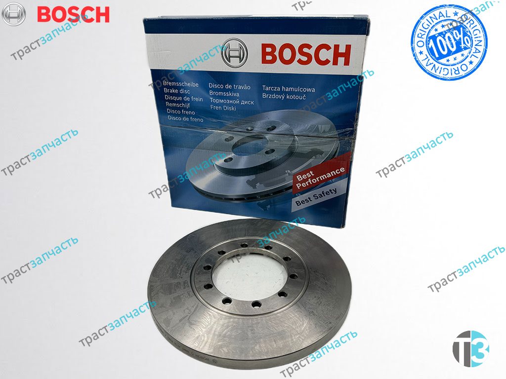 Диск тормозной задний 2,4 RWD 115 л.с TR > 06 6C162A315AB/1451765/2262937/1464031 BOSCH EUROPE - Миниатюра товара 1