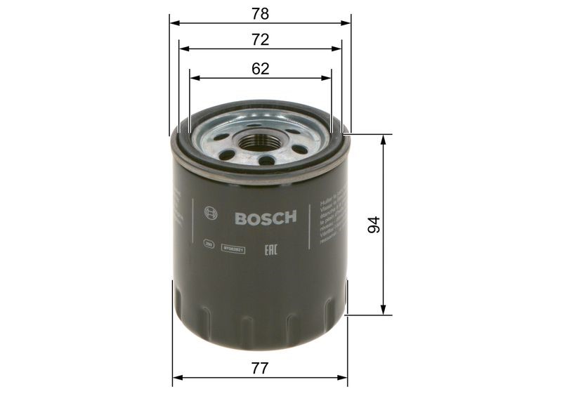 Фильтр масляный Peugeot Traveller 4  2.0 BOSCH EUROPE - Миниатюра товара 1