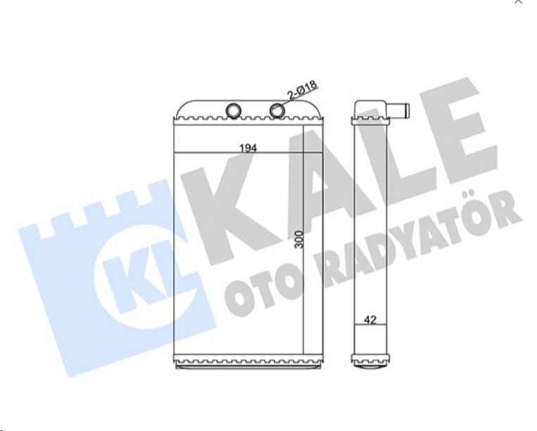 Радиатор печки Fiat Ducato 244 кузов 6448H8/46722710 KALE - Миниатюра товара 1