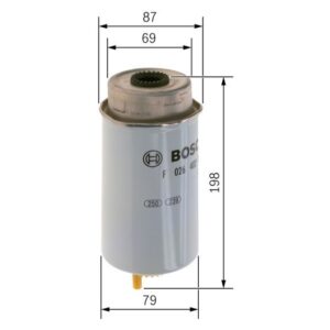 Фильтр топливный 115-140 л.с 6C119176AB/1685861 BOSCH EUROPE