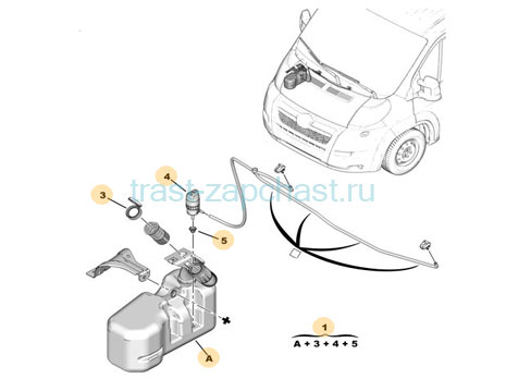 Бачок стеклоомывателя (Евро-4) Peugeot Sampart - Миниатюра товара 4