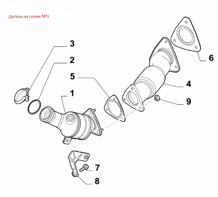Хомут глушителя Fiat Ducato 2.3 (между катализатором и турбиной) 46816240 ORG FIAT