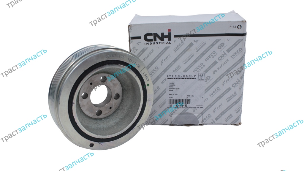 Шкив коленвала демпферный Ducato 2,3 06-14 (без кондиционера) 504017415/504078435 ORG IVECO - Миниатюра товара 1