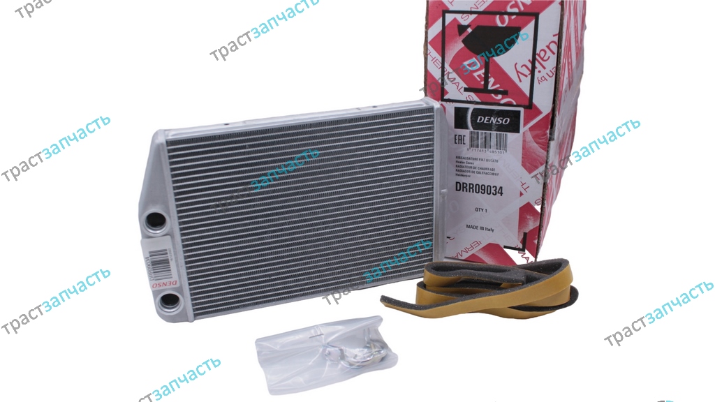 Радиатор печки Ducato/Boxer/Jumper 250-290 кузов (+ кольца уплотнител.,хомуты) 6448R0/77364073 DENSO - Миниатюра товара 2