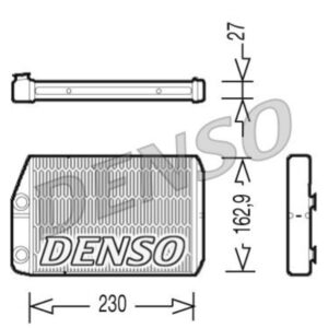 Радиатор печки Ducato/Boxer/Jumper 250-290 кузов (+ кольца уплотнител.,хомуты) 6448R0/77364073 DENSO