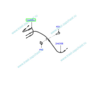 Трос ручника левый TR > 06 140-155 л.с.1370 mm ( Двухскат ) AC1V2A809AB/1698762 ATY Tyrkey