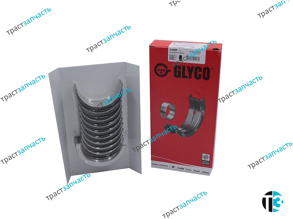 Вкладыши коренные 2.3 STD IVECO FIAT ком-т на двигатель евро 3-4 2996449/500054804/H10205STD GLYCO - Миниатюра товара 1