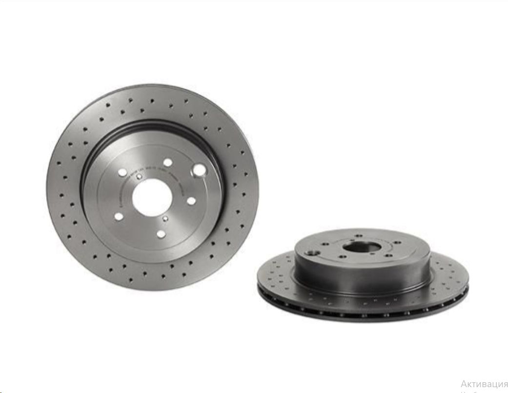 Диск тормозной задний Subaru Impreza BREMBO - Миниатюра товара 1
